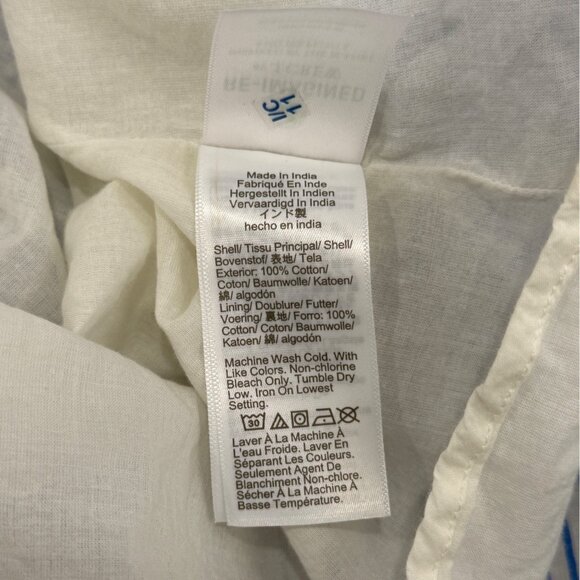 J.Crew Ruffle Tiered Dress Sleeveless Blue Floral Cotton Prairie Women XL - Picture 8 of 8